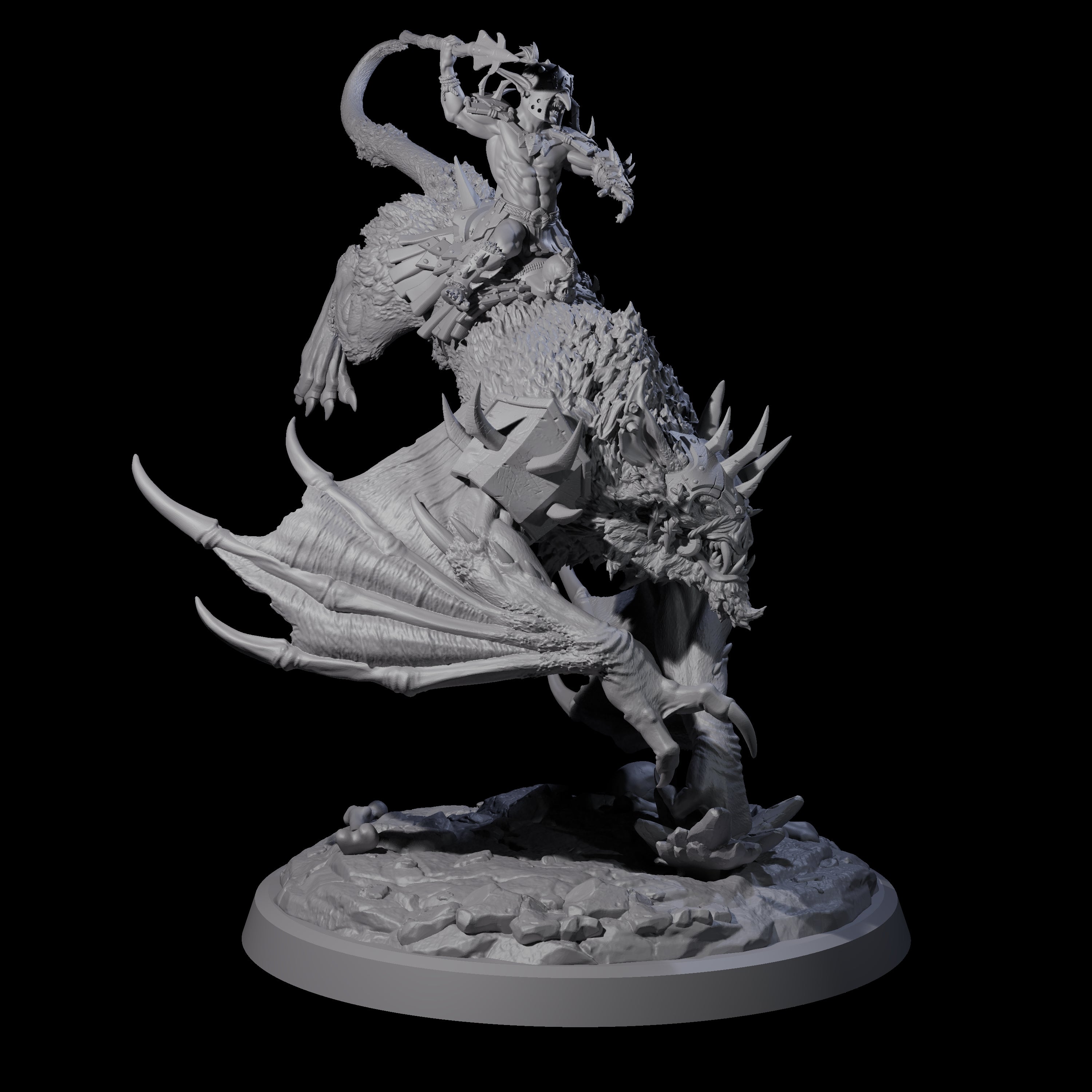 Kamikaze Werebat Riding Goblin A Miniature for Dungeons and Dragons, Pathfinder or other TTRPGs
