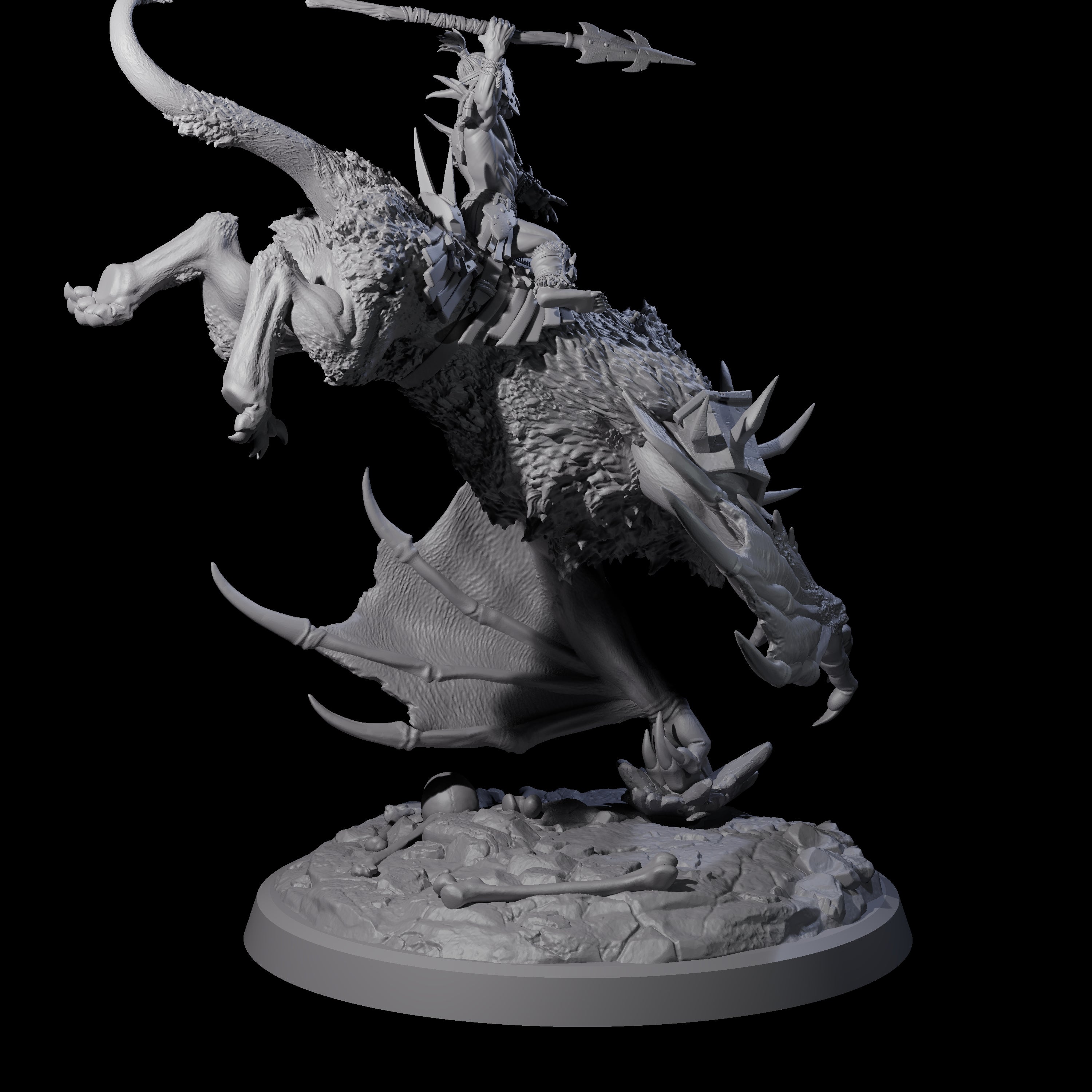 Kamikaze Werebat Riding Goblin A Miniature for Dungeons and Dragons, Pathfinder or other TTRPGs