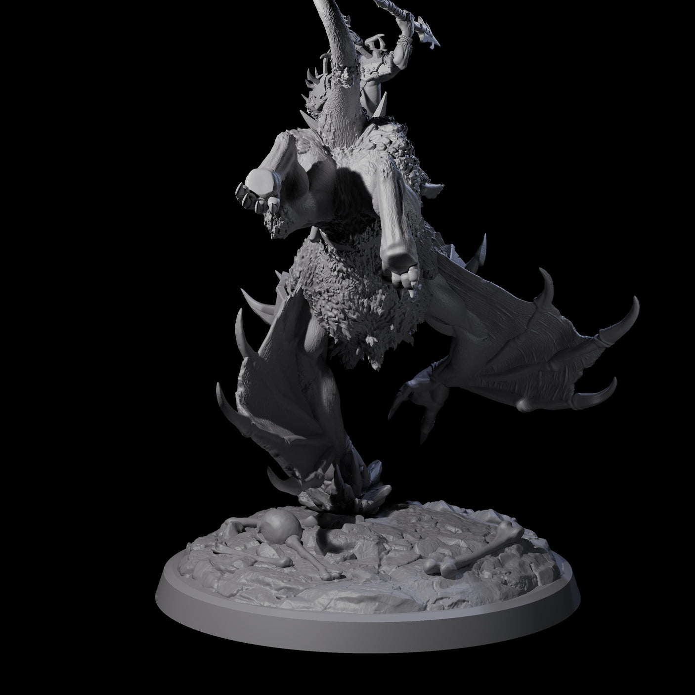 Kamikaze Werebat Riding Goblin A Miniature for Dungeons and Dragons, Pathfinder or other TTRPGs