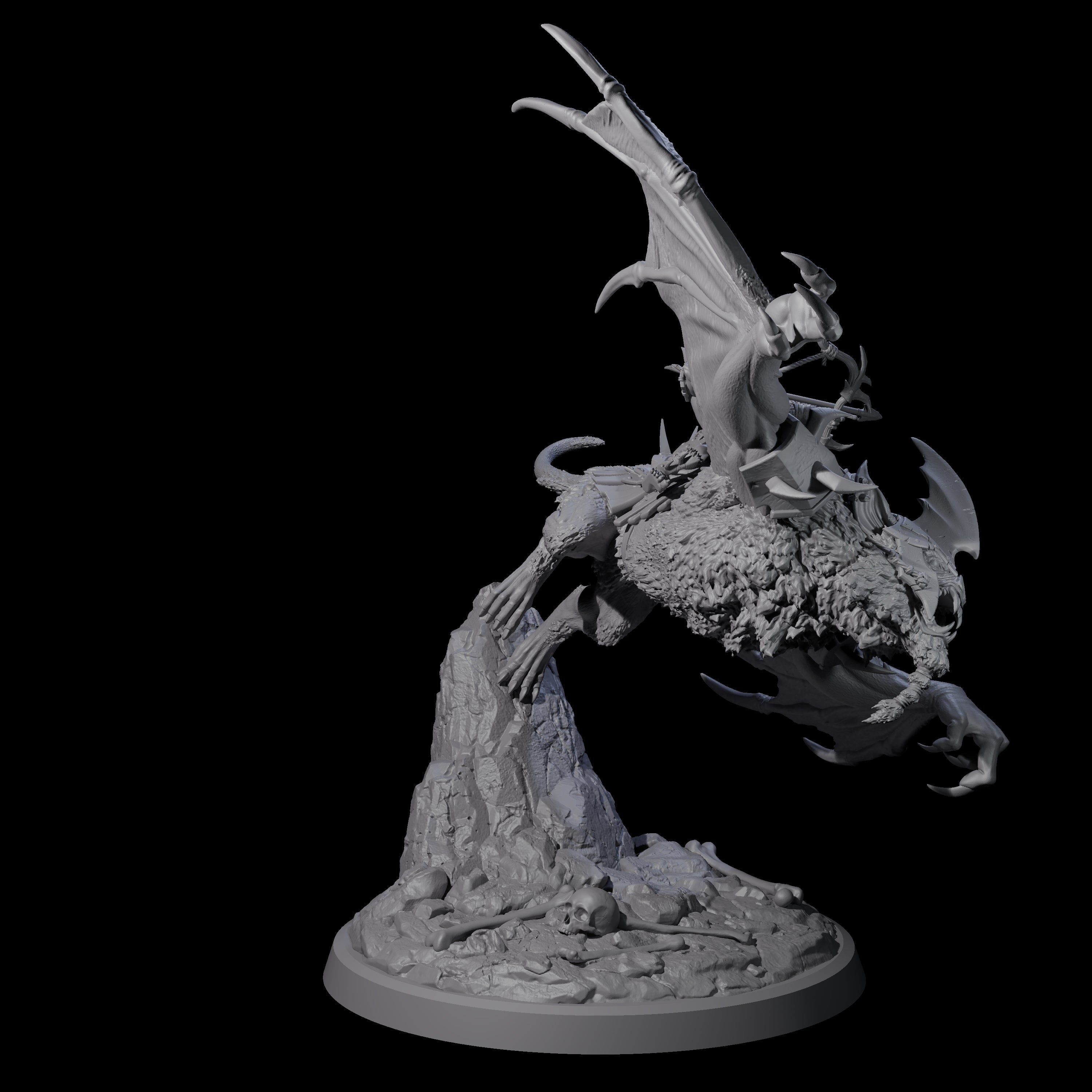 Kamikaze Werebat Riding Goblin B Miniature for Dungeons and Dragons, Pathfinder or other TTRPGs