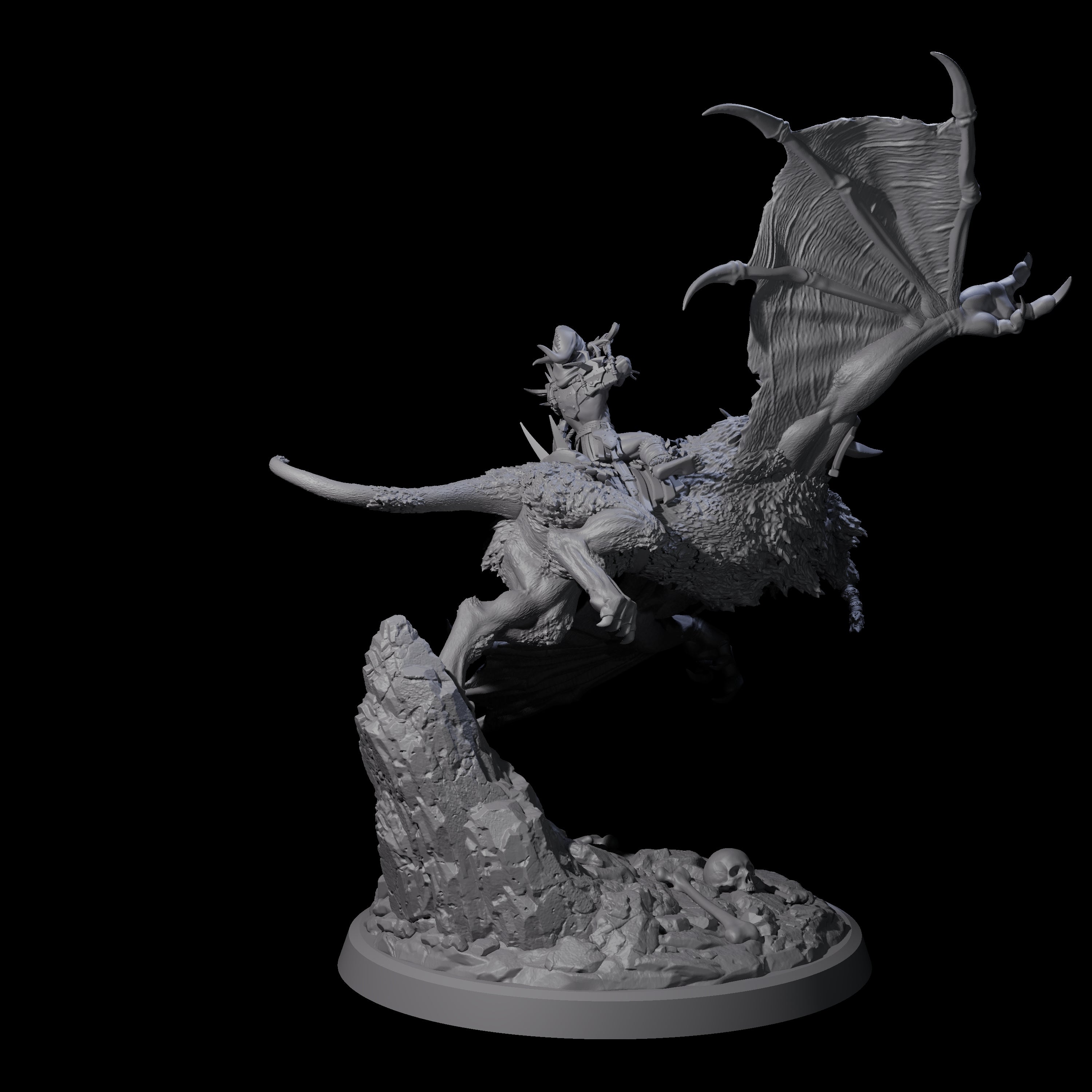 Kamikaze Werebat Riding Goblin B Miniature for Dungeons and Dragons, Pathfinder or other TTRPGs
