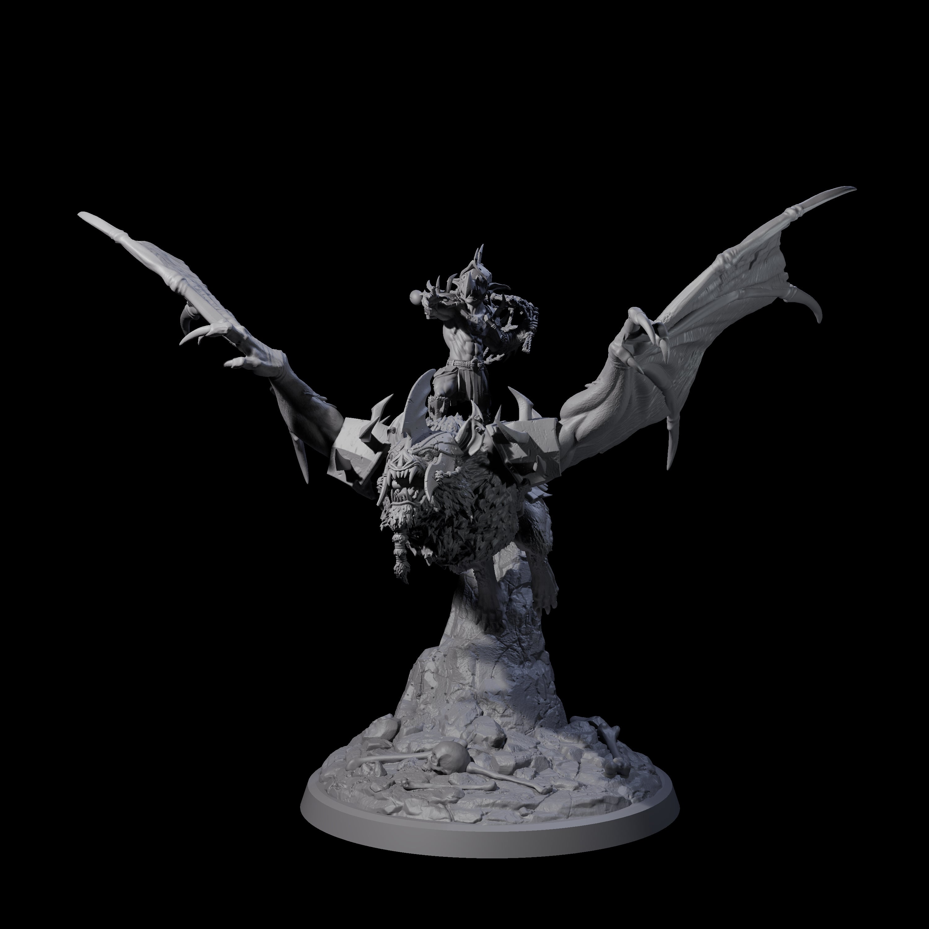 Kamikaze Werebat Riding Goblin C Miniature for Dungeons and Dragons, Pathfinder or other TTRPGs