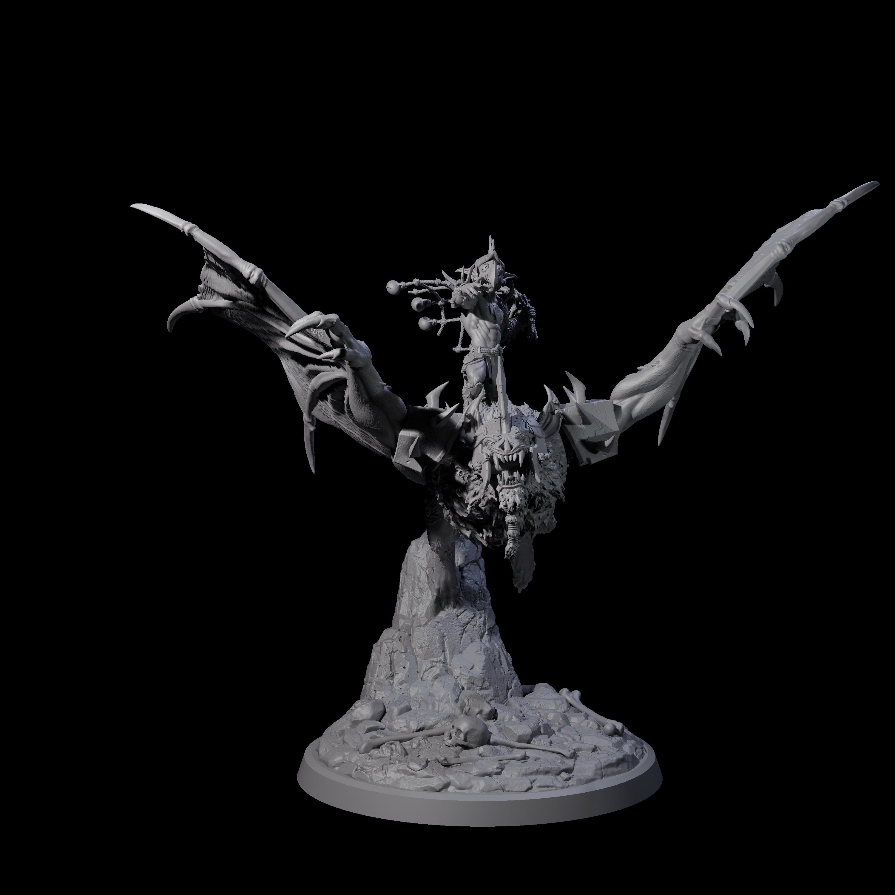 Kamikaze Werebat Riding Goblin C Miniature for Dungeons and Dragons, Pathfinder or other TTRPGs