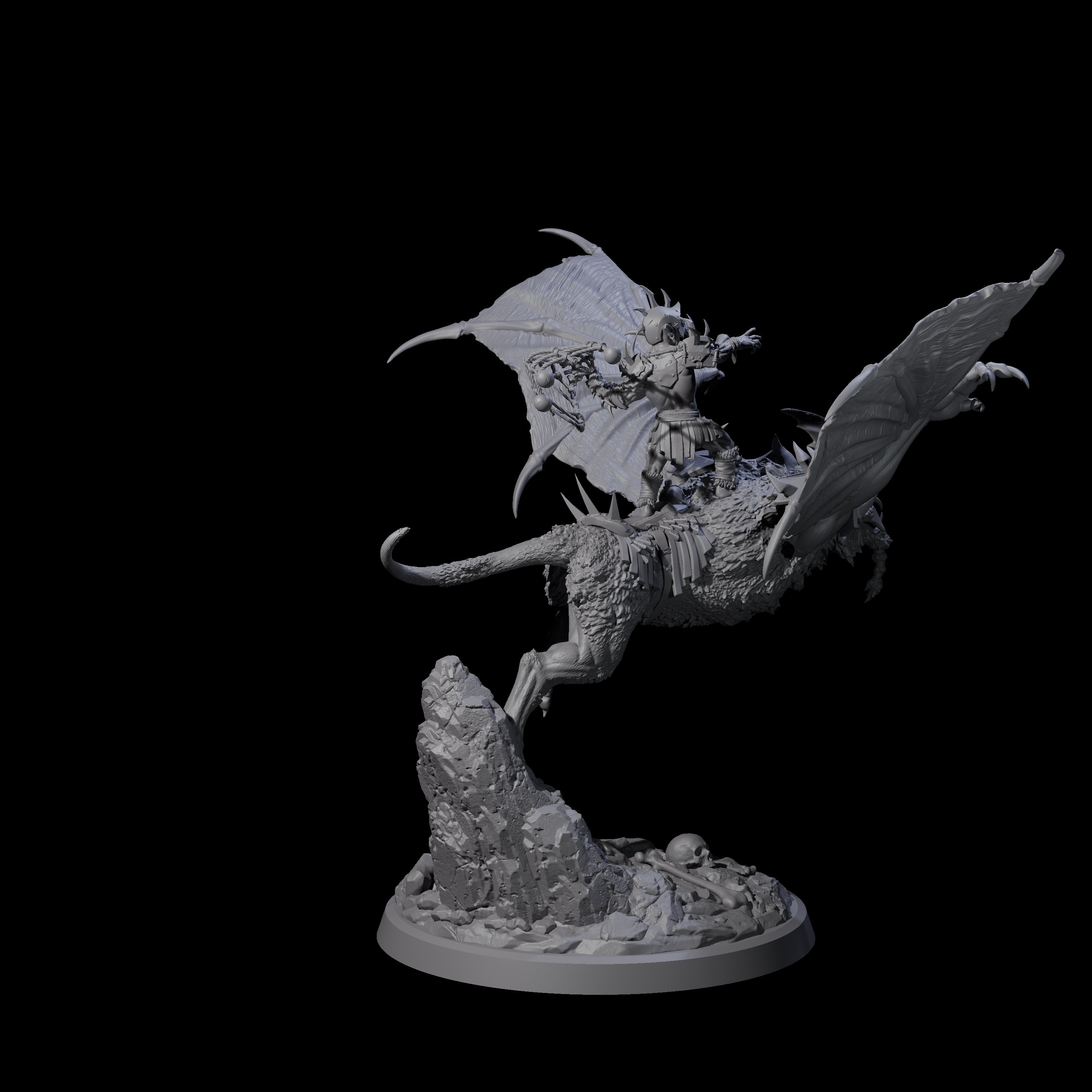 Kamikaze Werebat Riding Goblin C Miniature for Dungeons and Dragons, Pathfinder or other TTRPGs