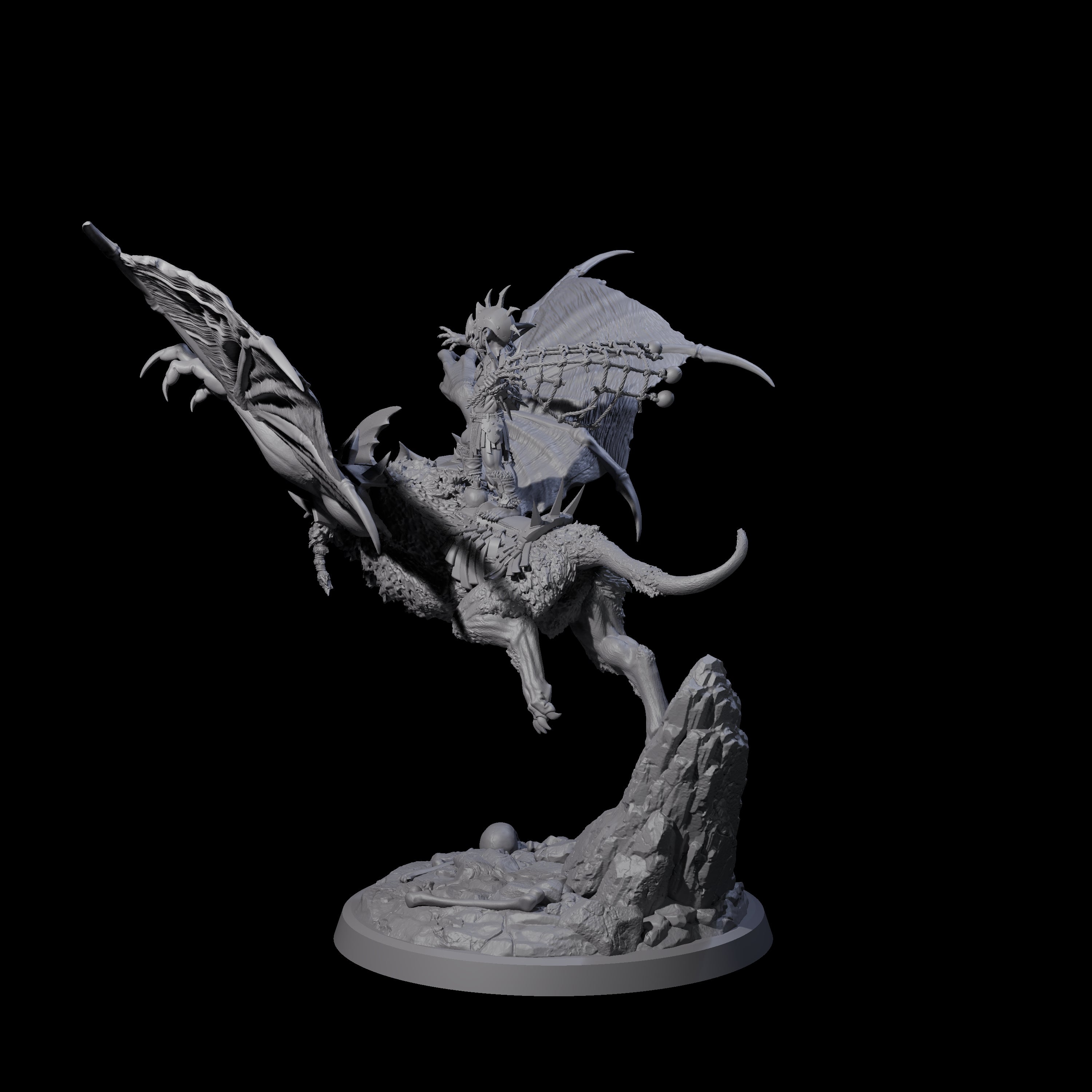 Kamikaze Werebat Riding Goblin C Miniature for Dungeons and Dragons, Pathfinder or other TTRPGs
