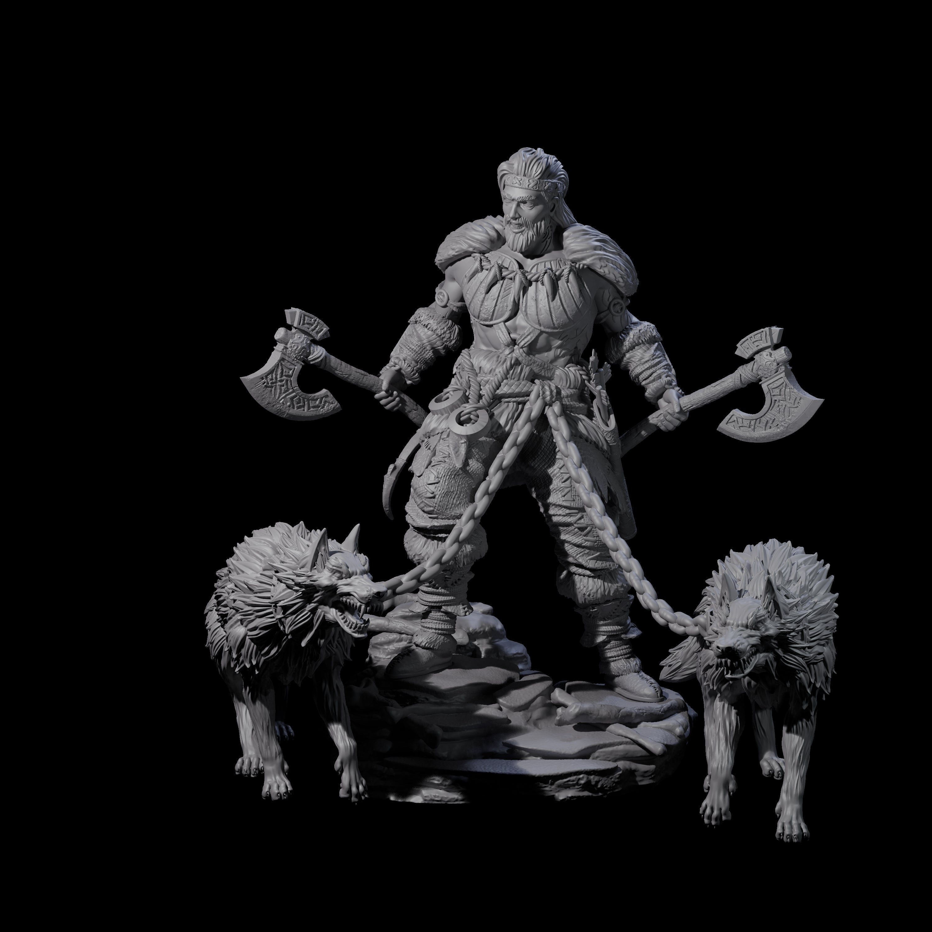 Keeper of the Hounds Miniature for Dungeons and Dragons, Pathfinder or other TTRPGs