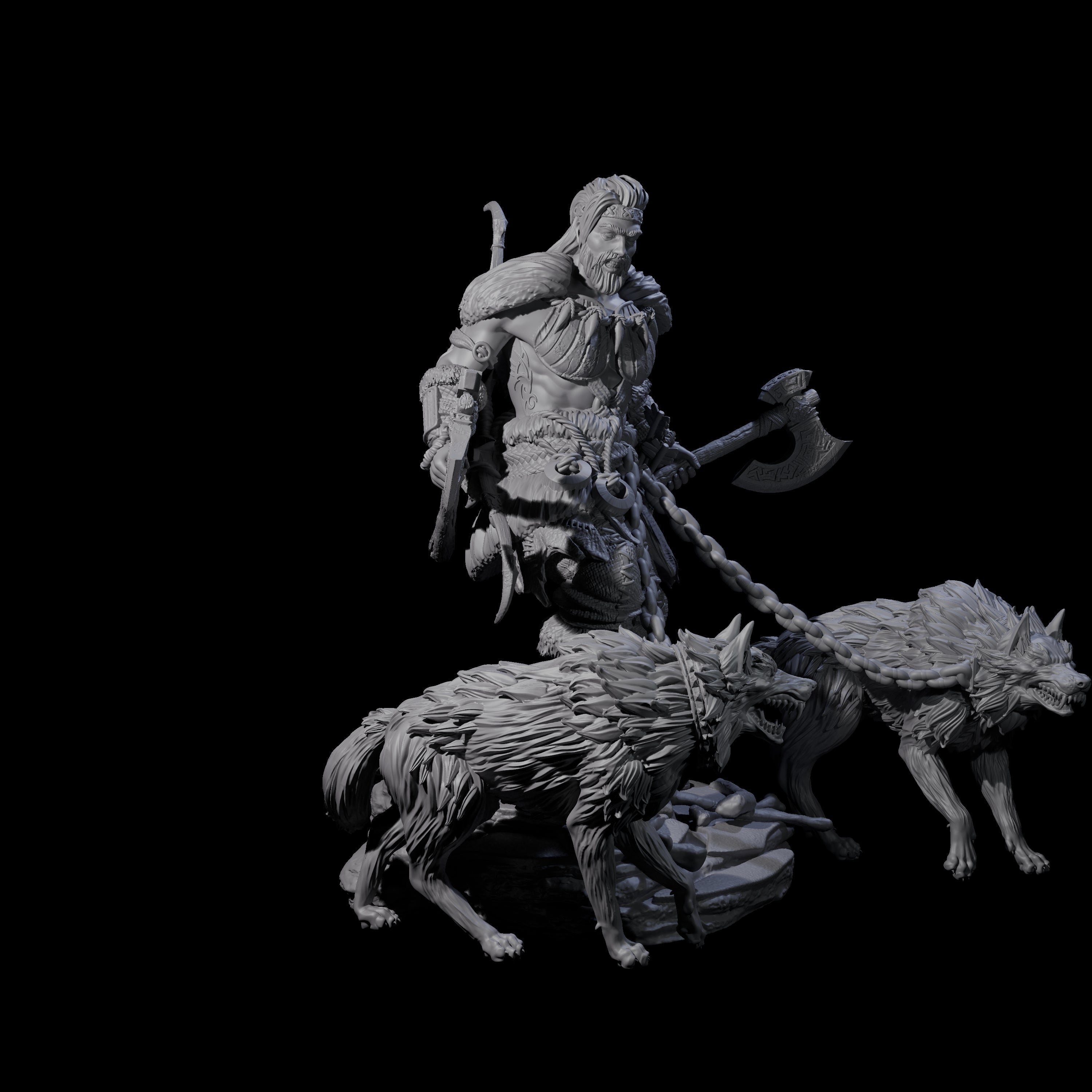 Keeper of the Hounds Miniature for Dungeons and Dragons, Pathfinder or other TTRPGs