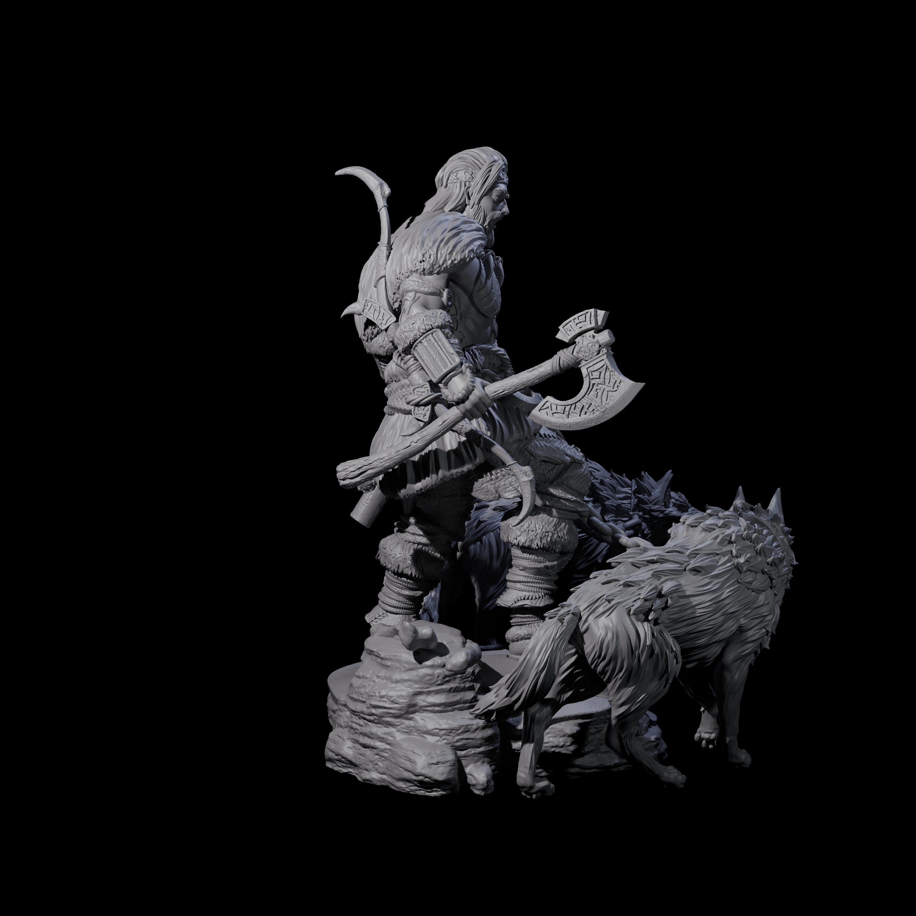 Keeper of the Hounds Miniature for Dungeons and Dragons, Pathfinder or other TTRPGs