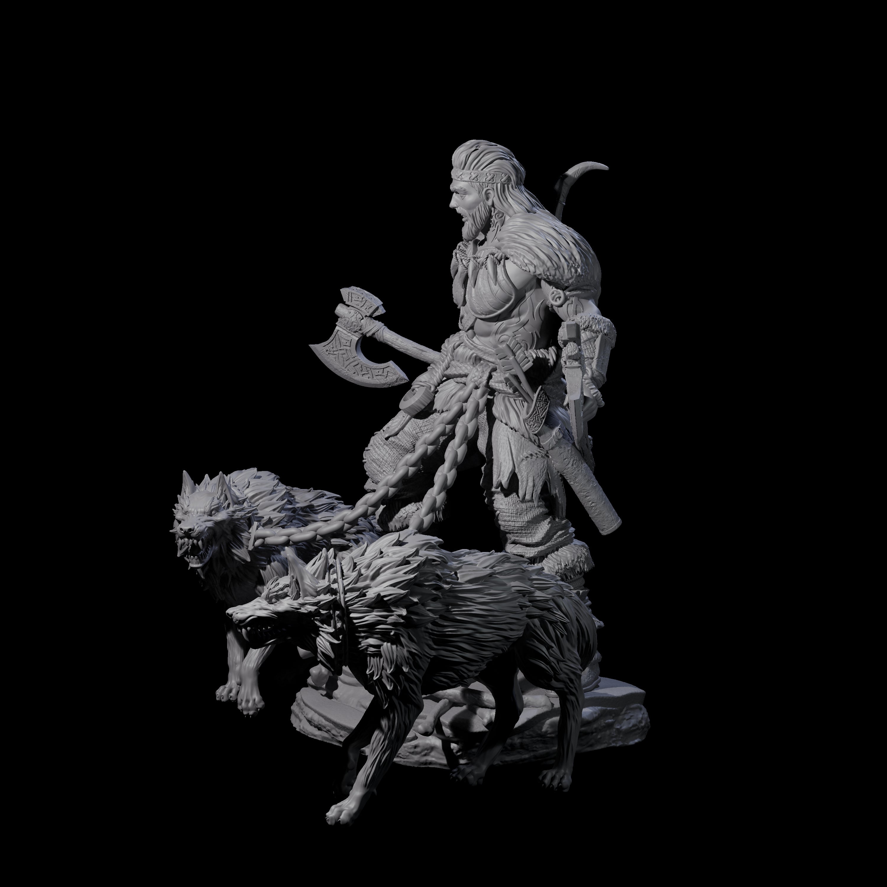 Keeper of the Hounds Miniature for Dungeons and Dragons, Pathfinder or other TTRPGs