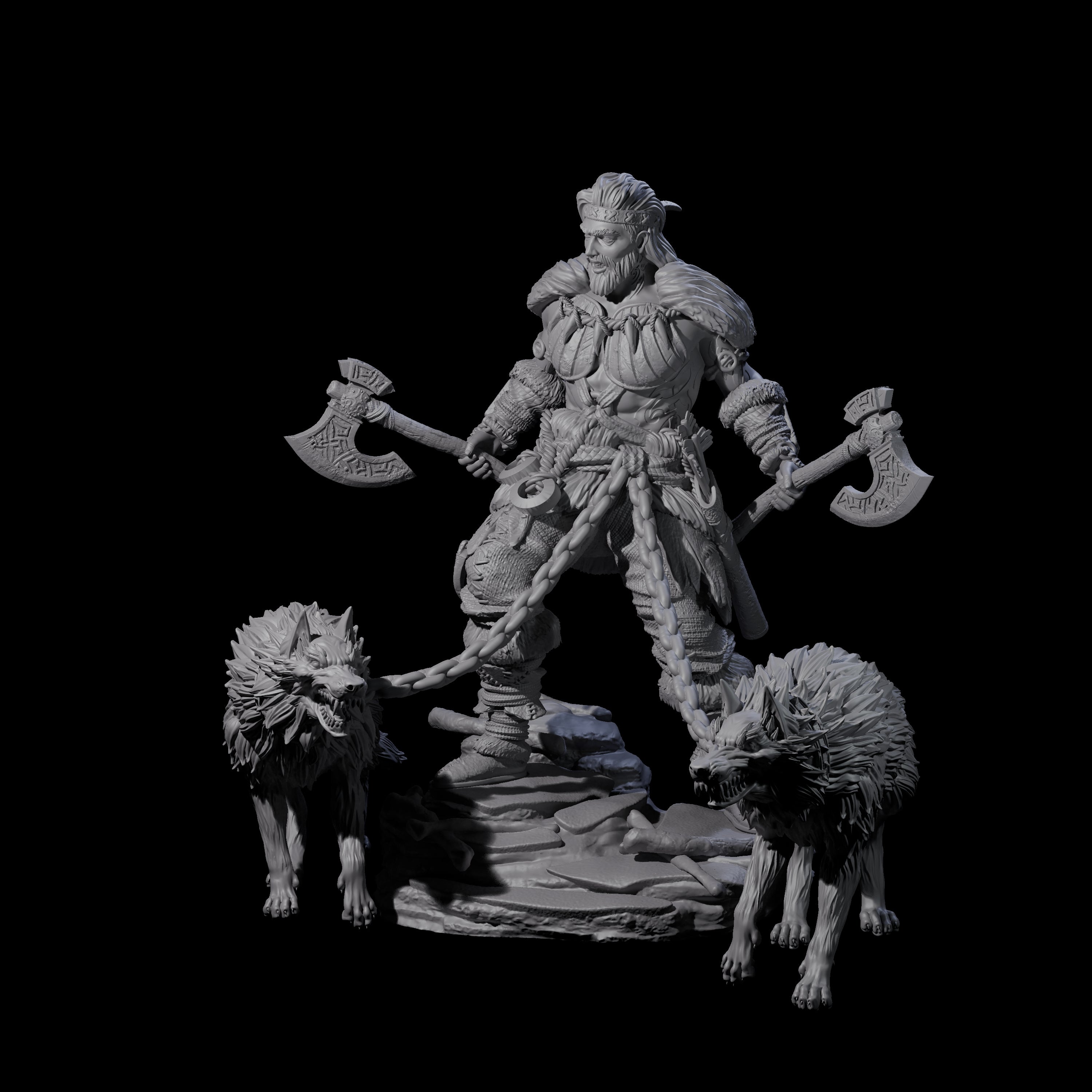 Keeper of the Hounds Miniature for Dungeons and Dragons, Pathfinder or other TTRPGs