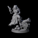 Kicking Canonneer Pirate Miniature for Dungeons and Dragons, Pathfinder or other TTRPGs