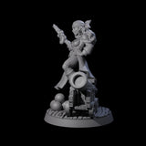 Kicking Canonneer Pirate Miniature for Dungeons and Dragons, Pathfinder or other TTRPGs