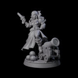 Kicking Canonneer Pirate Miniature for Dungeons and Dragons, Pathfinder or other TTRPGs