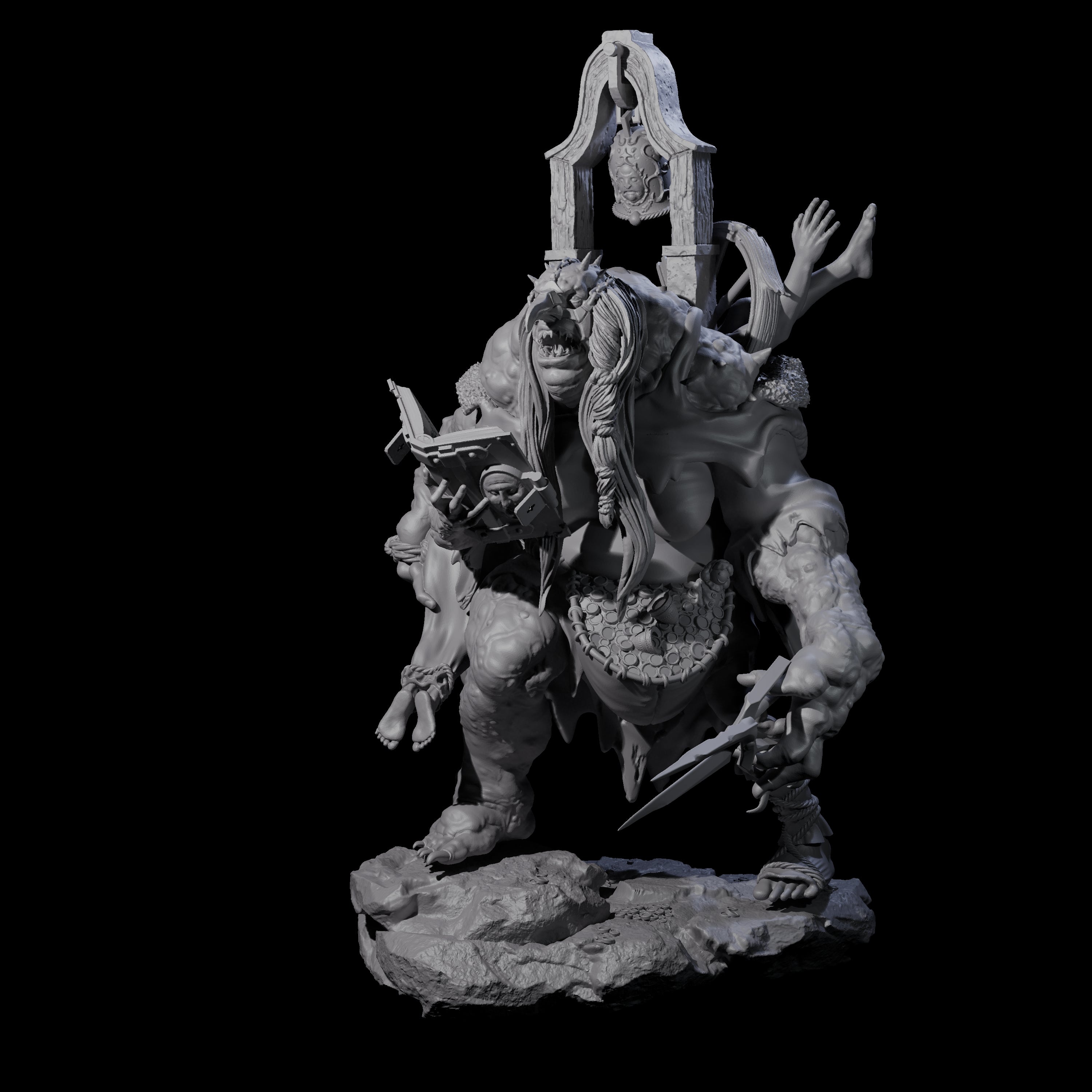 Kidnapping Oni Matron Miniature for Dungeons and Dragons, Pathfinder or other TTRPGs