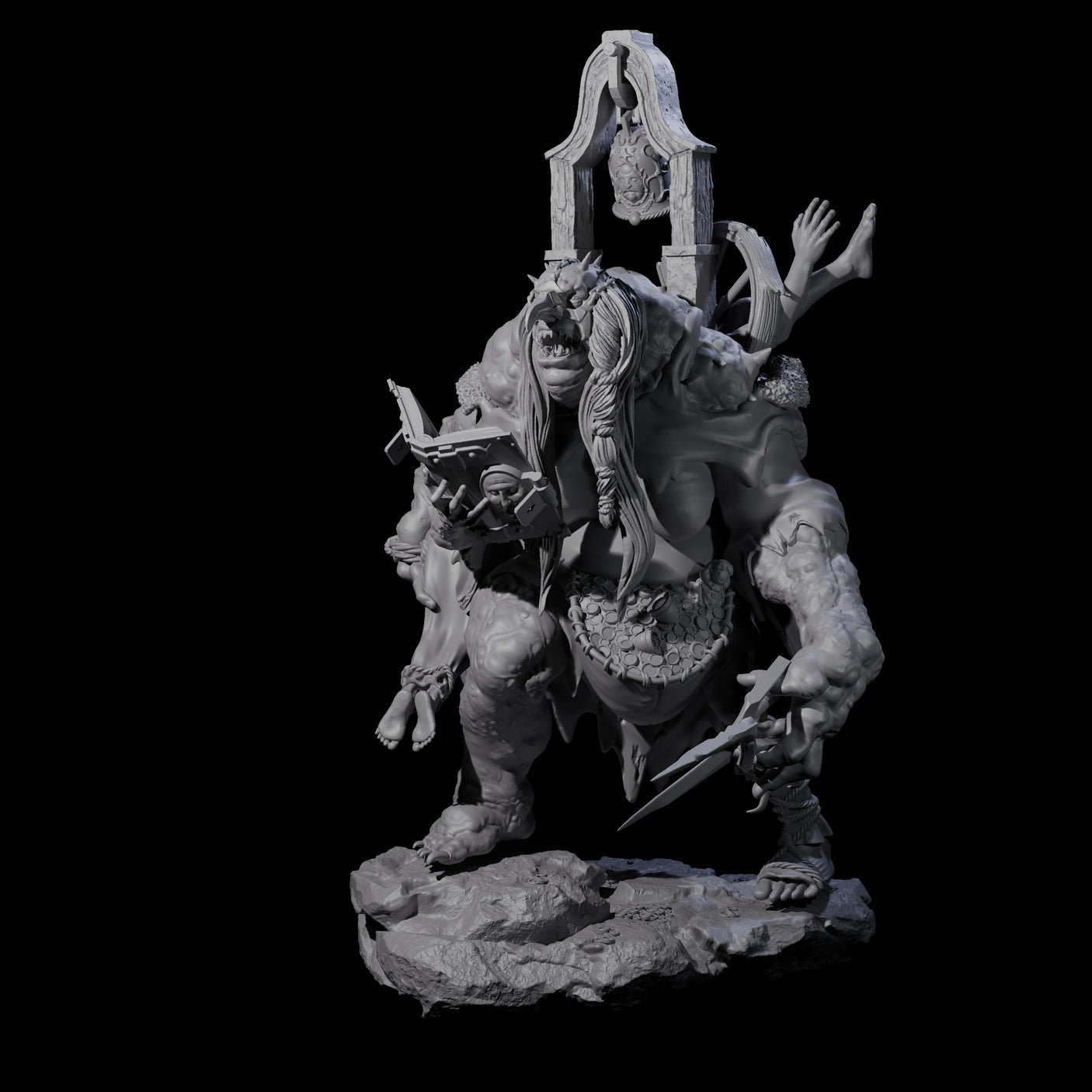 Kidnapping Oni Matron Miniature for Dungeons and Dragons, Pathfinder or other TTRPGs