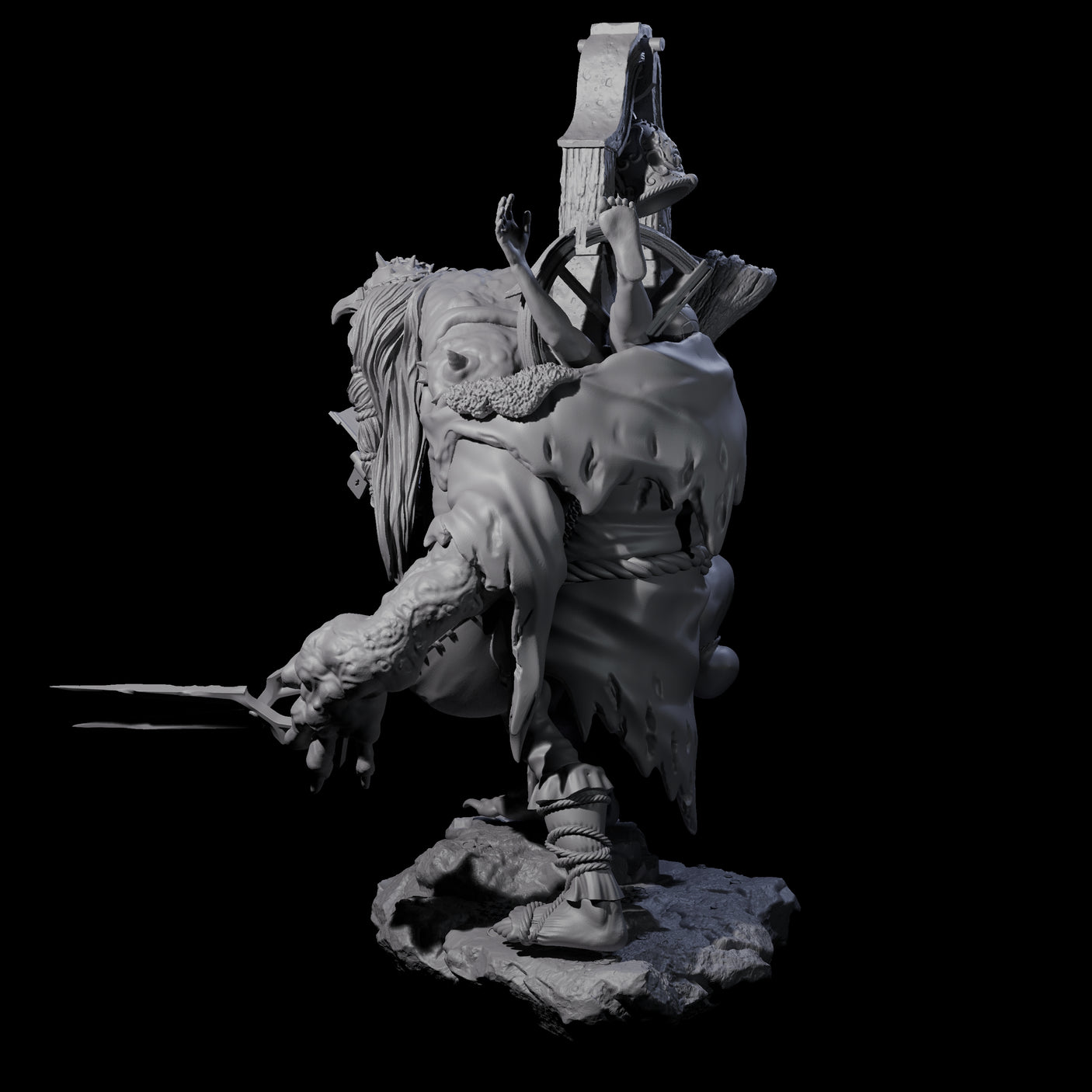 Kidnapping Oni Matron Miniature for Dungeons and Dragons, Pathfinder or other TTRPGs