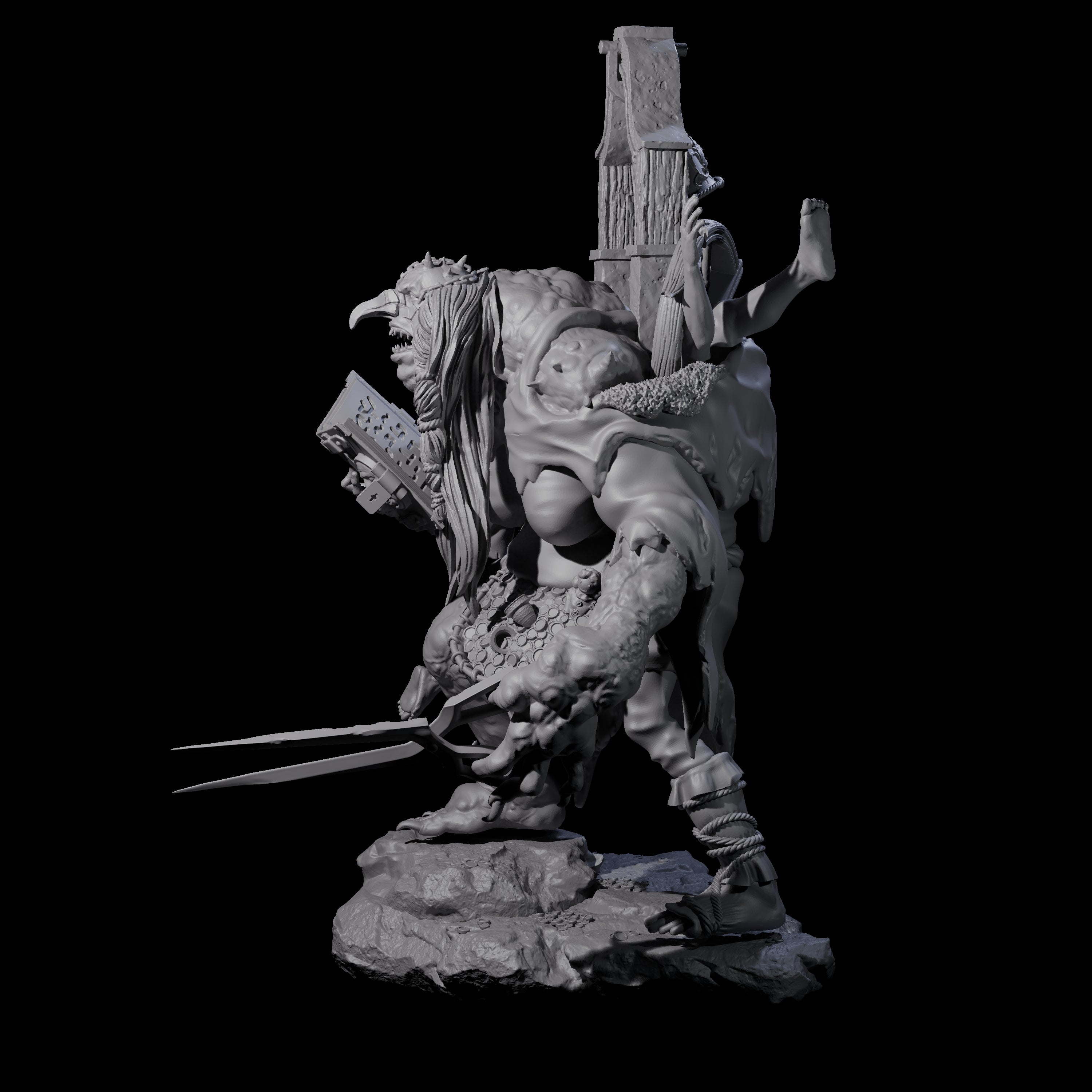 Kidnapping Oni Matron Miniature for Dungeons and Dragons, Pathfinder or other TTRPGs