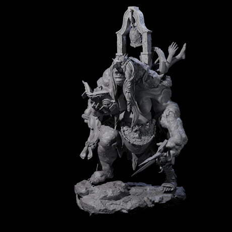 Kidnapping Oni Matron Miniature for Dungeons and Dragons, Pathfinder or other TTRPGs