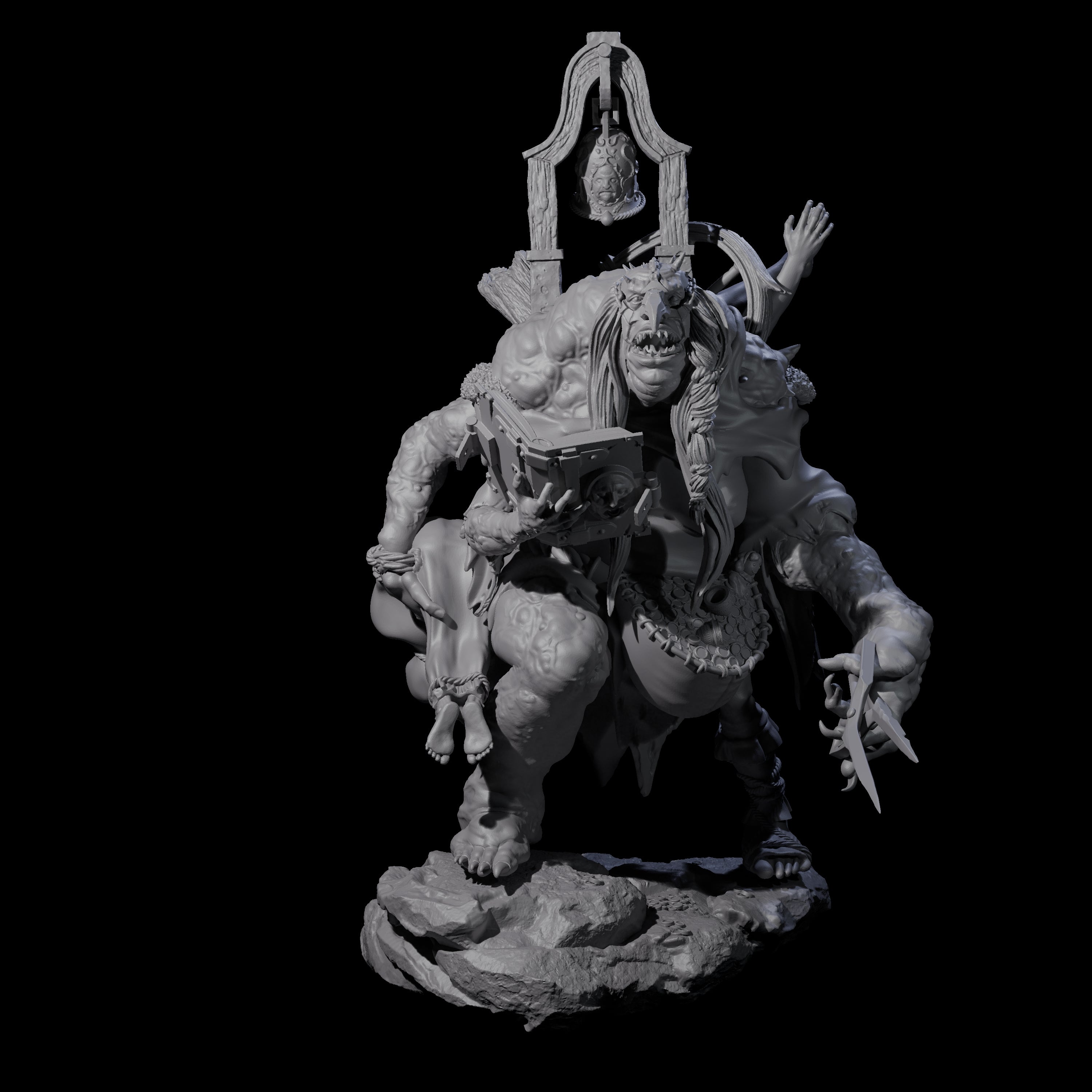 Kidnapping Oni Matron Miniature for Dungeons and Dragons, Pathfinder or other TTRPGs