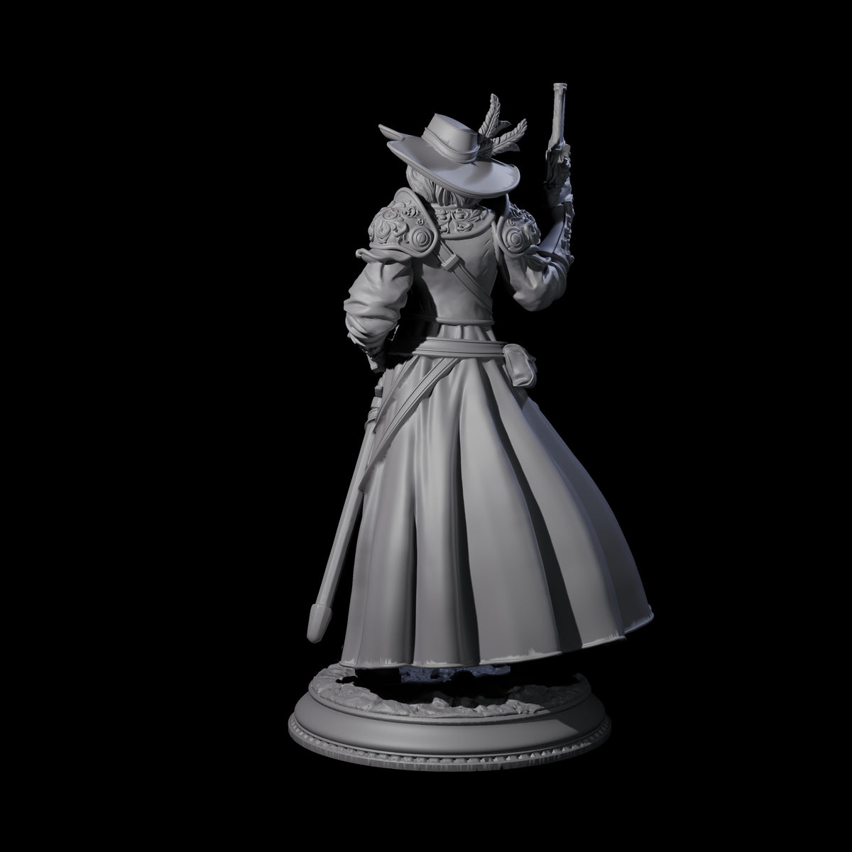 Kitted Out Gunslinger Miniature for Dungeons and Dragons, Pathfinder or other TTRPGs