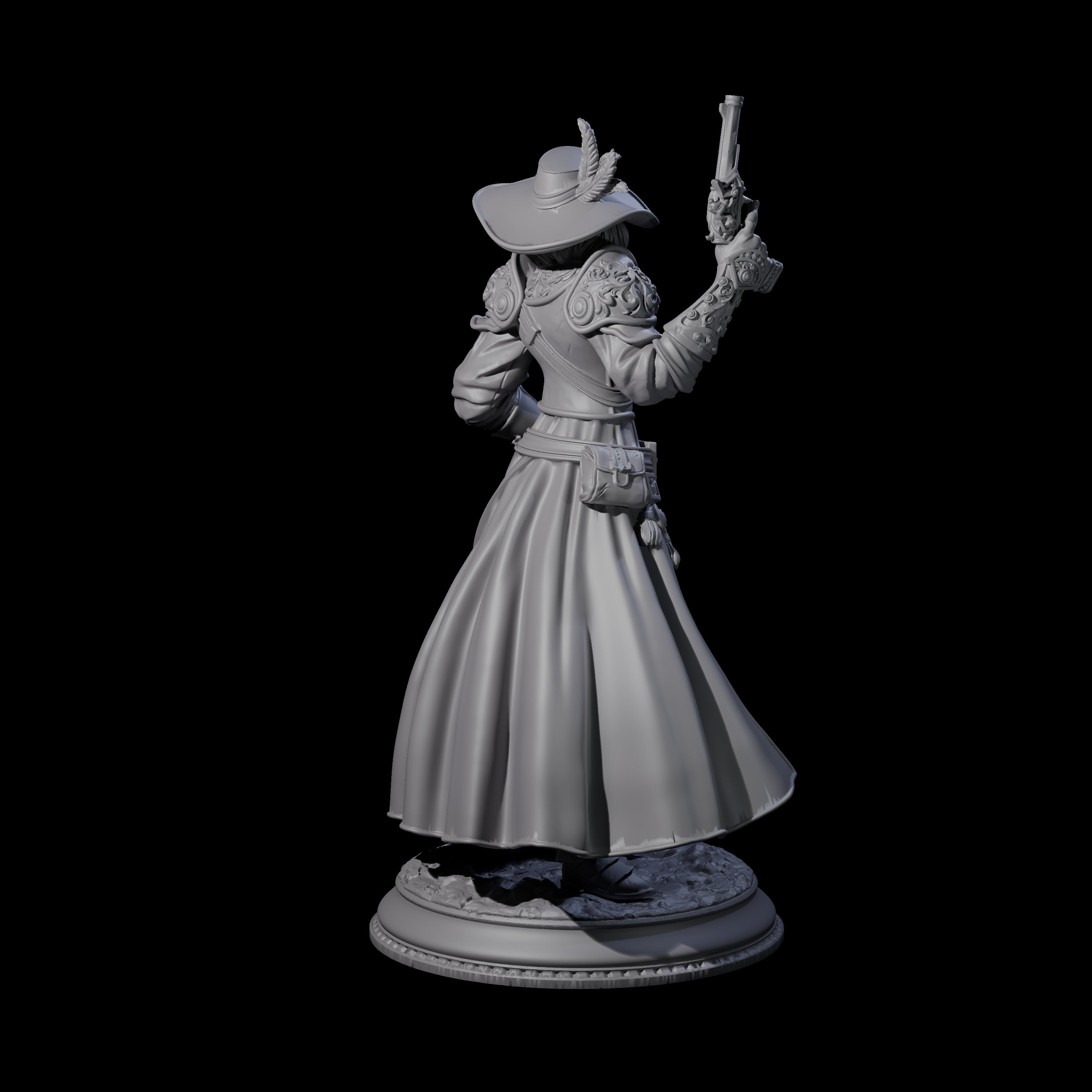 Kitted Out Gunslinger Miniature for Dungeons and Dragons, Pathfinder or other TTRPGs