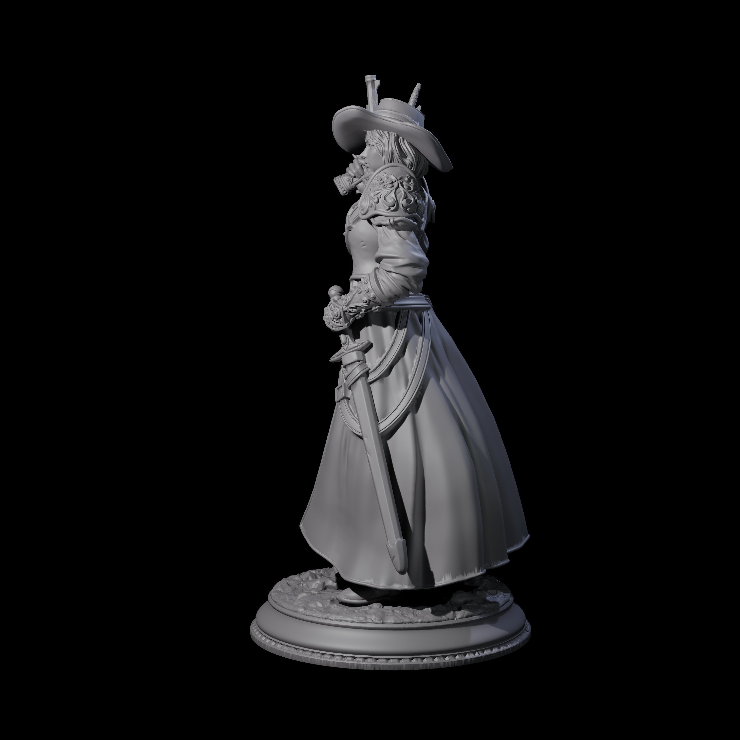 Kitted Out Gunslinger Miniature for Dungeons and Dragons, Pathfinder or other TTRPGs