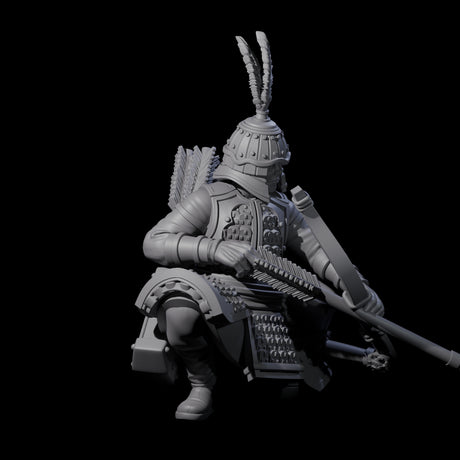 Kneeling Human Archer A Miniature for Dungeons and Dragons, Pathfinder or other TTRPGs