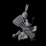 Kneeling Human Archer A Miniature for Dungeons and Dragons, Pathfinder or other TTRPGs