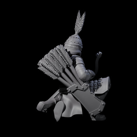 Kneeling Human Archer A Miniature for Dungeons and Dragons, Pathfinder or other TTRPGs