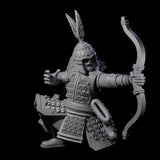 Kneeling Human Archer B Miniature for Dungeons and Dragons, Pathfinder or other TTRPGs