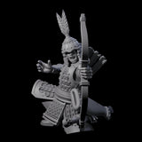 Kneeling Human Archer B Miniature for Dungeons and Dragons, Pathfinder or other TTRPGs