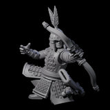 Kneeling Human Archer C Miniature for Dungeons and Dragons, Pathfinder or other TTRPGs