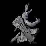 Kneeling Human Archer C Miniature for Dungeons and Dragons, Pathfinder or other TTRPGs