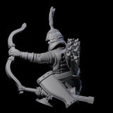 Kneeling Human Archer C Miniature for Dungeons and Dragons, Pathfinder or other TTRPGs