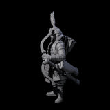 Kneeling Human Archer H Miniature for Dungeons and Dragons, Pathfinder or other TTRPGs