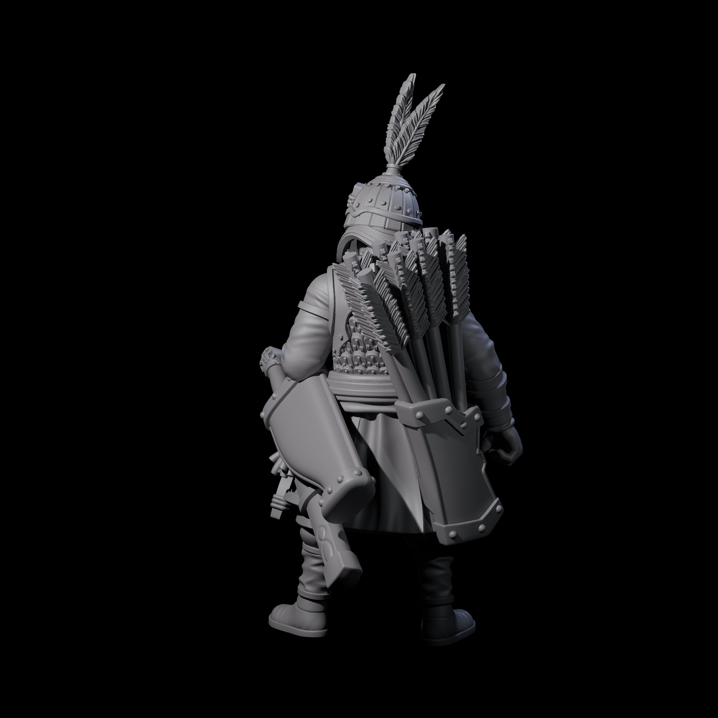 Kneeling Human Archer H Miniature for Dungeons and Dragons, Pathfinder or other TTRPGs