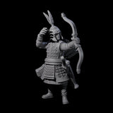 Kneeling Human Archers Miniature for Dungeons and Dragons, Pathfinder or other TTRPGs