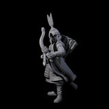 Kneeling Human Archers Miniature for Dungeons and Dragons, Pathfinder or other TTRPGs