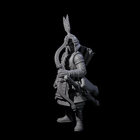 Kneeling Human Archers Miniature for Dungeons and Dragons, Pathfinder or other TTRPGs