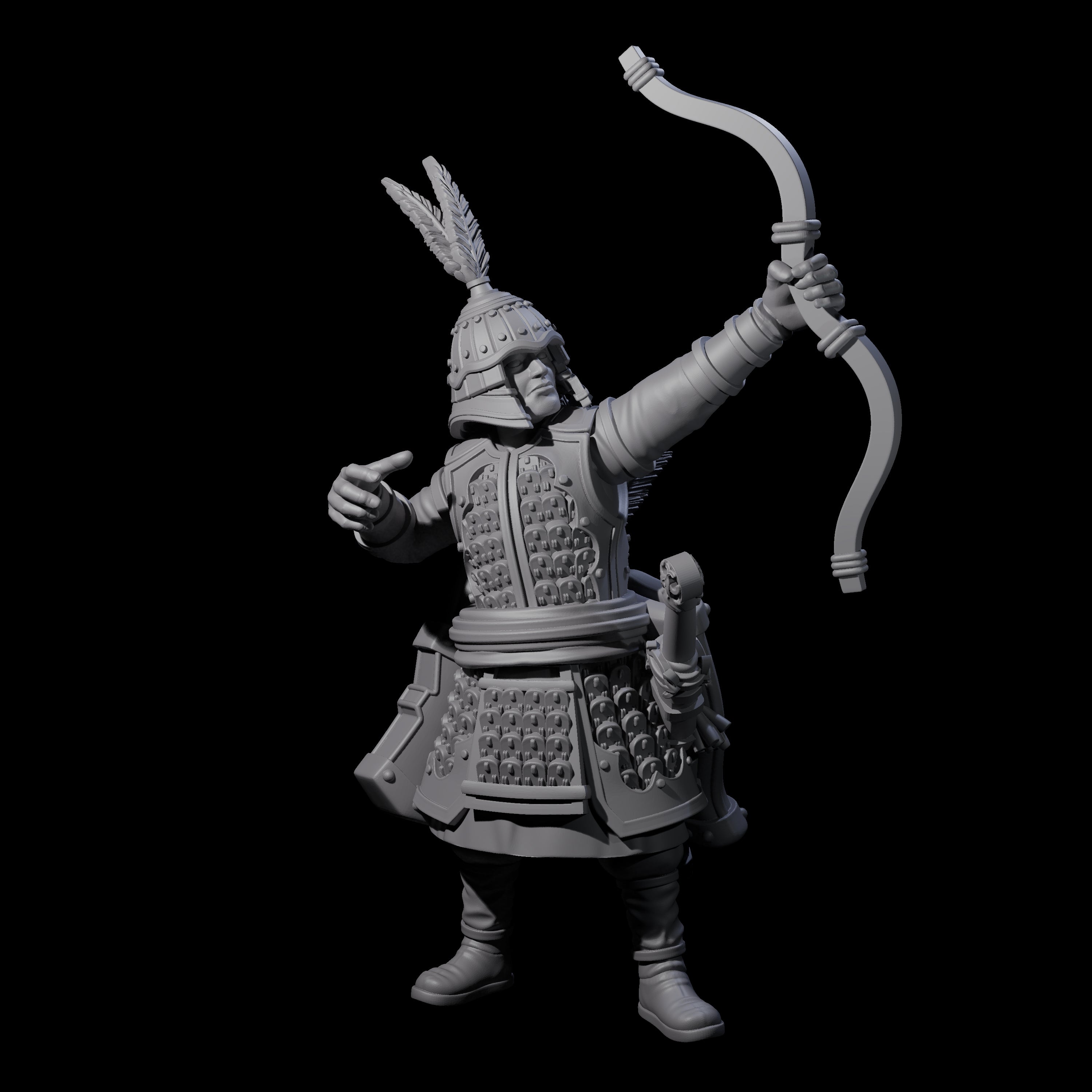 Kneeling Human Archers Miniature for Dungeons and Dragons, Pathfinder or other TTRPGs