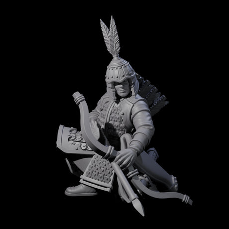 Kneeling Human Archers Miniature for Dungeons and Dragons, Pathfinder or other TTRPGs