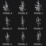 Kneeling Human Archers Miniature for Dungeons and Dragons, Pathfinder or other TTRPGs