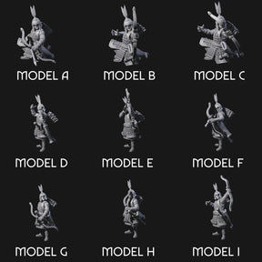 Kneeling Human Archers Miniature for Dungeons and Dragons, Pathfinder or other TTRPGs