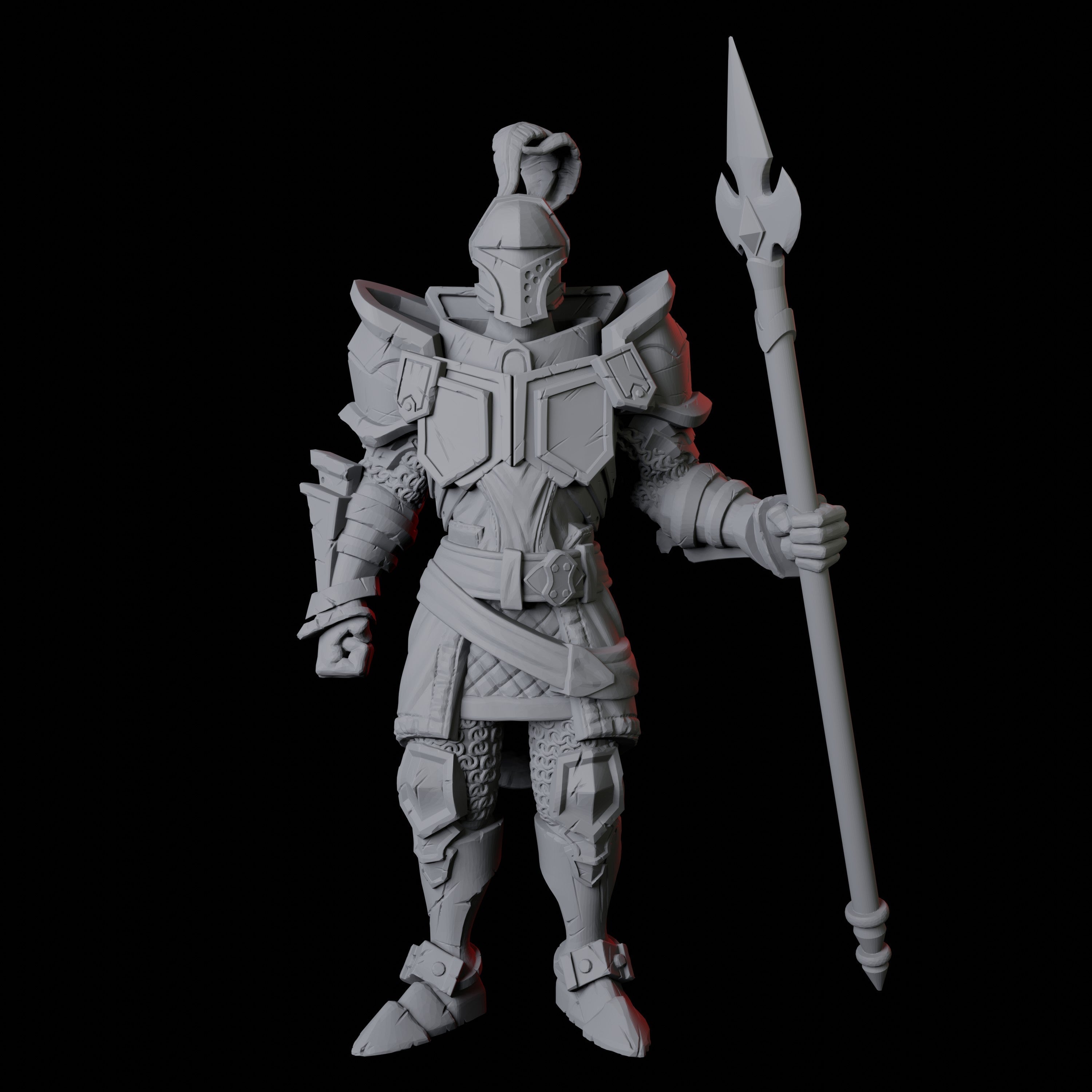 Knight on Guard Miniature for Dungeons and Dragons