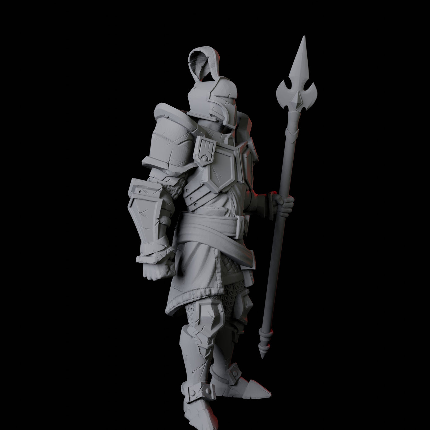 Knight on Guard Miniature for Dungeons and Dragons, Pathfinder or other TTRPGs