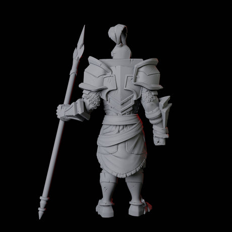 Knight on Guard Miniature for Dungeons and Dragons, Pathfinder or other TTRPGs