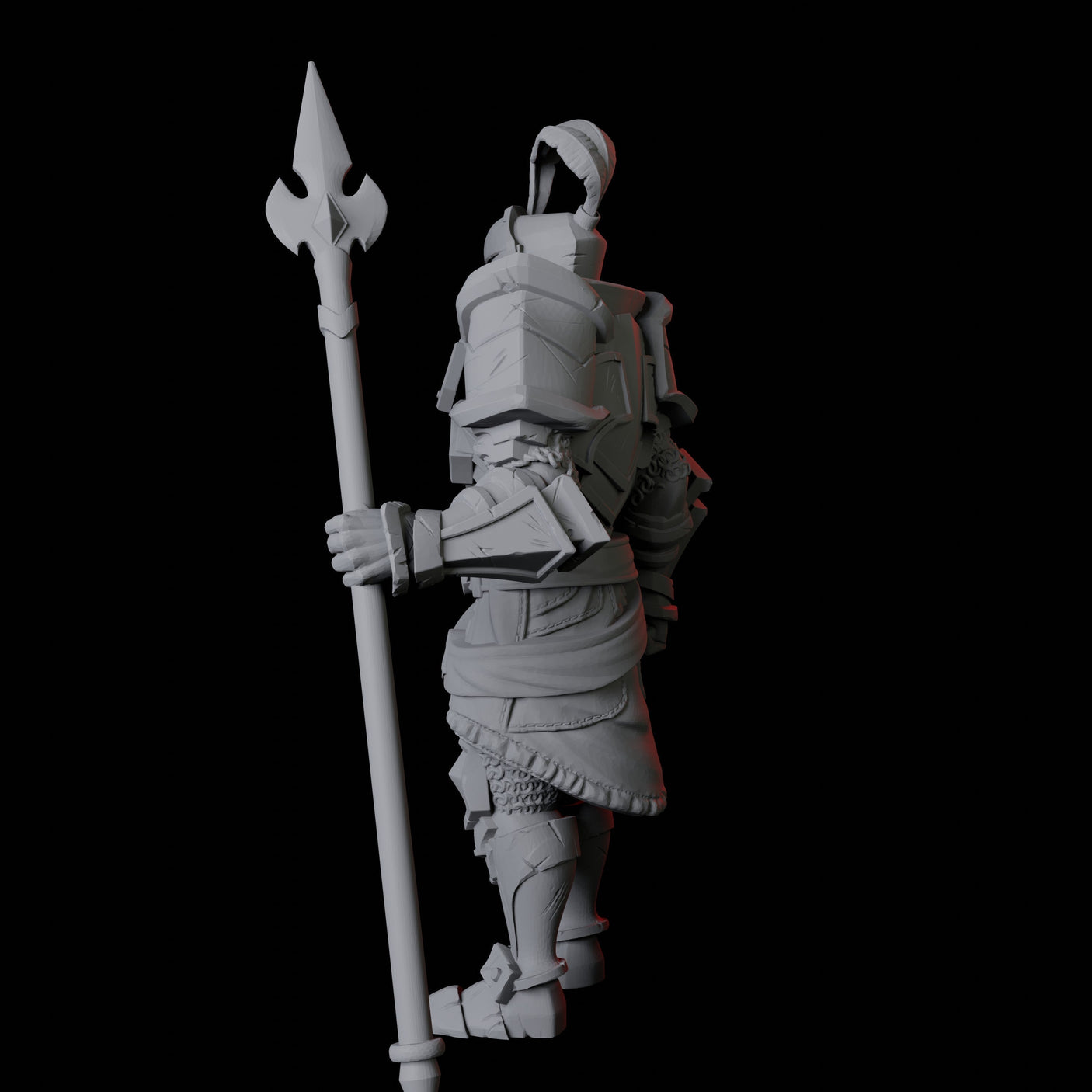 Knight on Guard Miniature for Dungeons and Dragons, Pathfinder or other TTRPGs