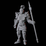 Knight on Guard Miniature for Dungeons and Dragons, Pathfinder or other TTRPGs