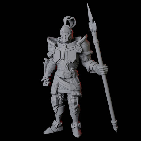 Knight on Guard Miniature for Dungeons and Dragons, Pathfinder or other TTRPGs
