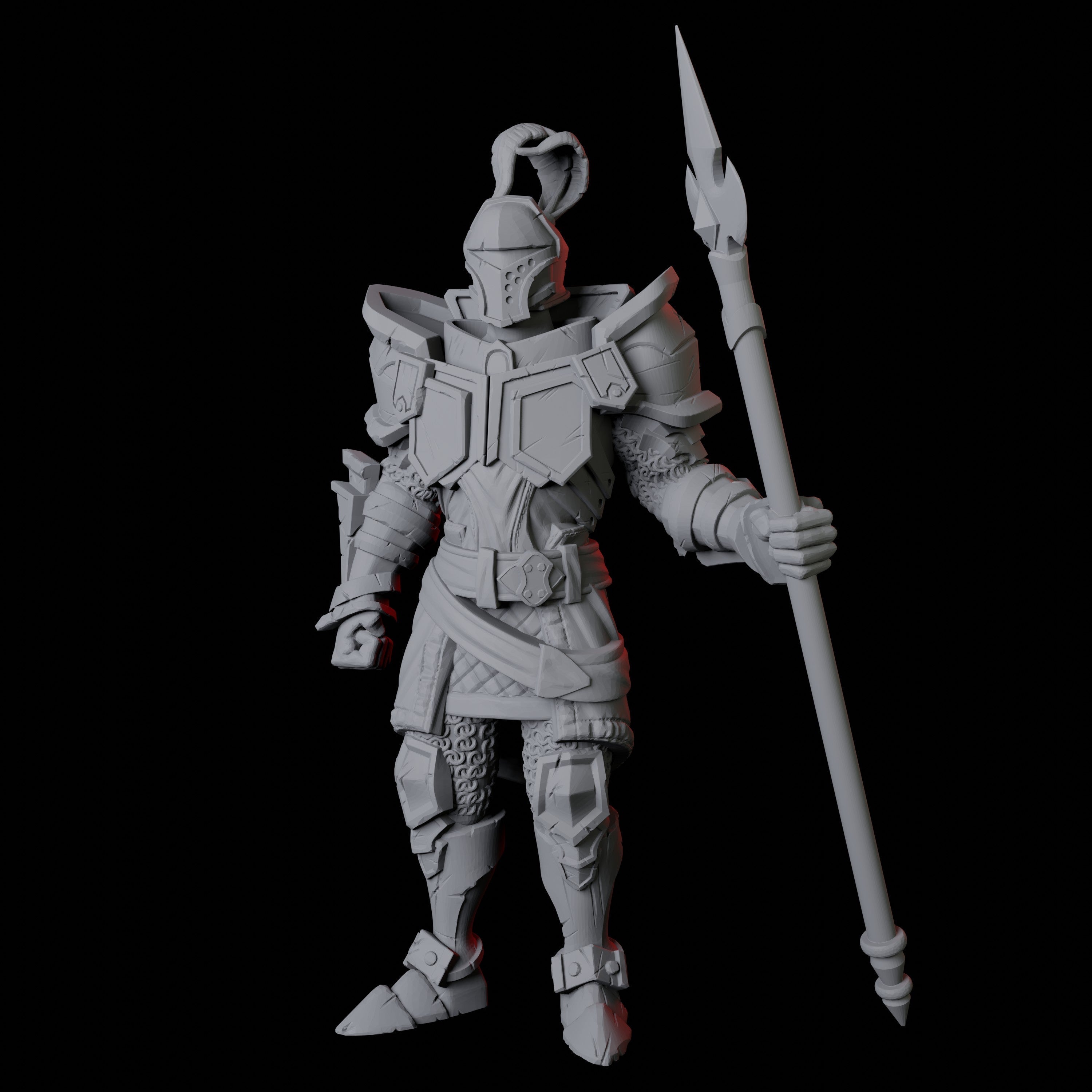 Knight on Guard Miniature for Dungeons and Dragons